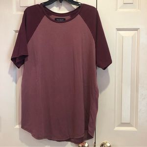 Pacsun Scalloped Fit Two Tone T-Shirt Mens Size L